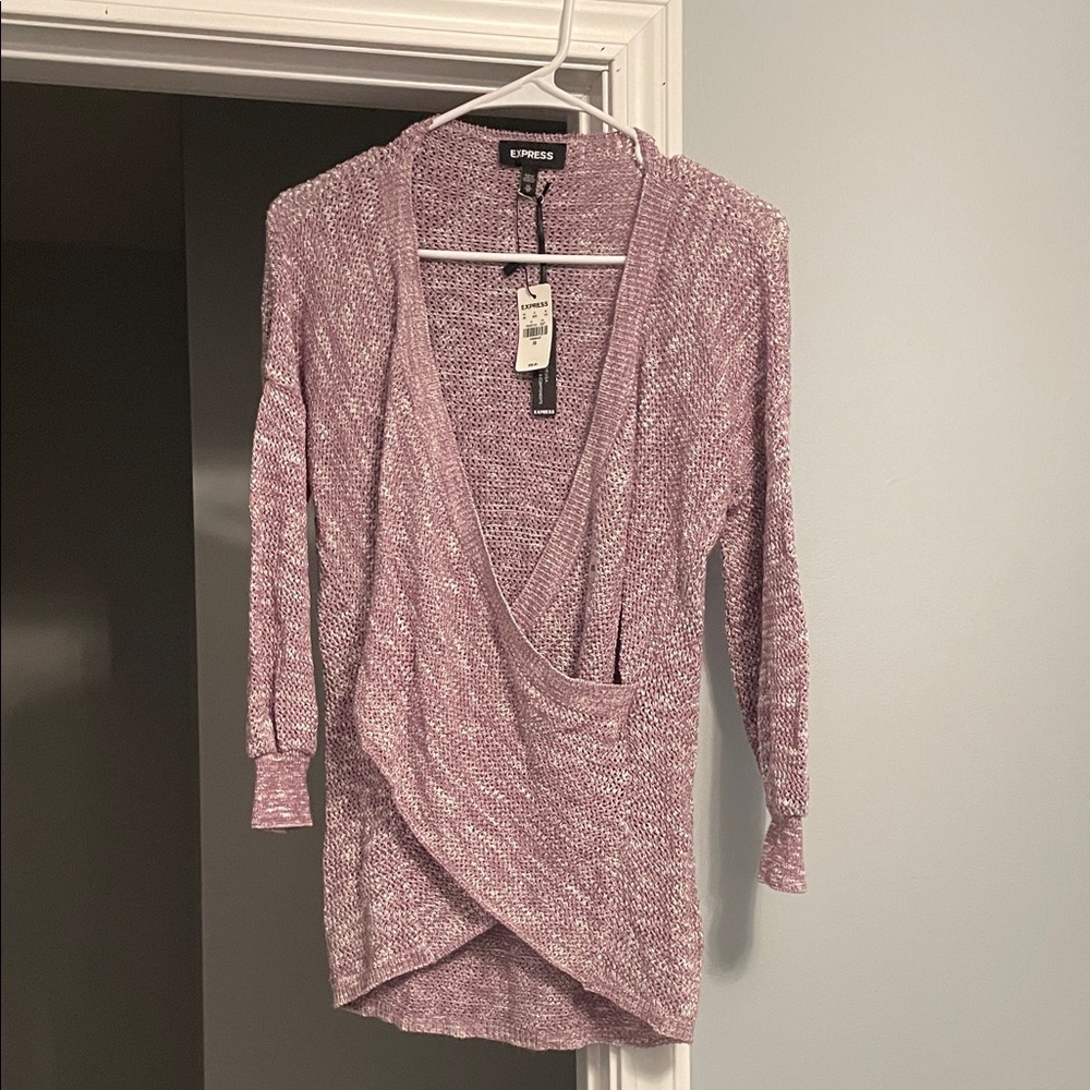 Express Mauve Wrap Sweater